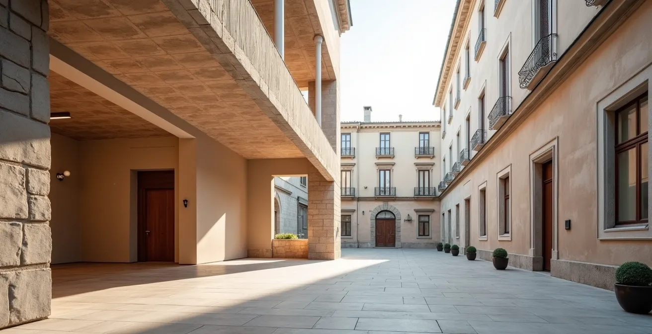 Vista laterale sezione appartamento che mostra cappotto interno con dettagli di installazione