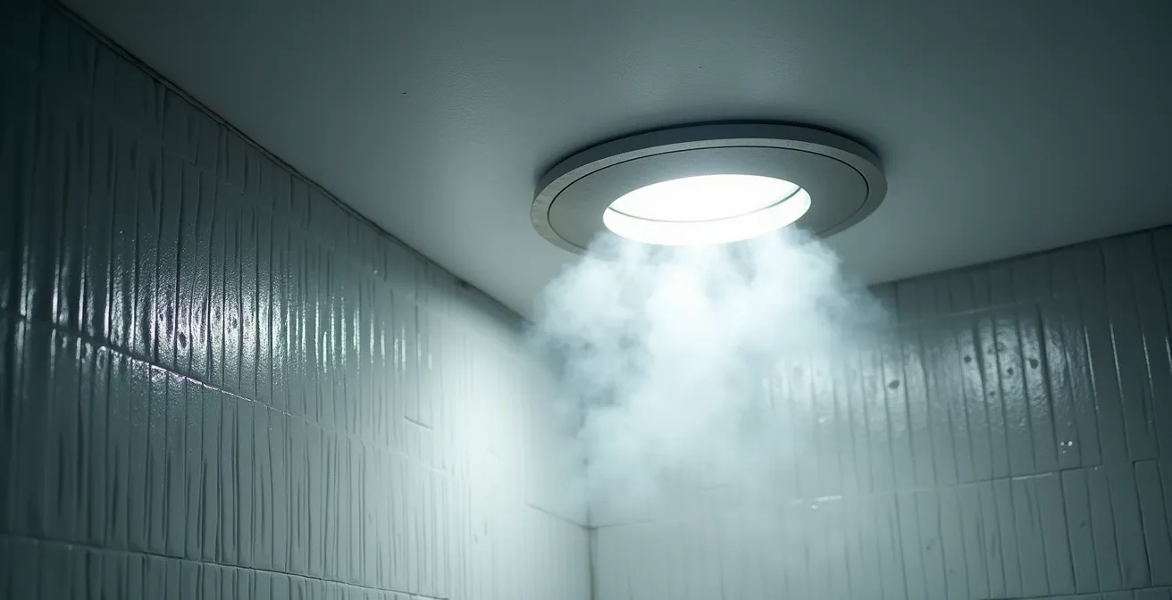 Sistema di ventilazione meccanica controllata per bagno con effetto turco domestico